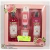Image 1 : NEW 4PC OPALINE SPA  ROSE PETAL BATH GIFT SET