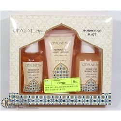 NEW 3PC OPALINE SPA MOROCCAN MIST BATH SET WITH