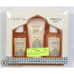 NEW 3PC OPALINE SPA MOROCCAN MIST BATH SET WITH