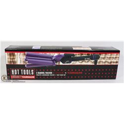 HOT TOOLS CERAMIC TOURMALINE 3 BARREL WAVER