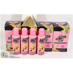 4 BOXES OF CRAZY COLOR SEMI PERMANENT HAIR COLOR