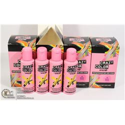 4 BOXES OF CRAZY COLOR SEMI PERMANENT HAIR COLOR