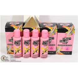 4 BOXES OF CRAZY COLOR SEMI PERMANENT HAIR COLOR
