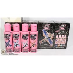 FOUR BOXES OF CRAZY COLOR THE METALLICS SEMI