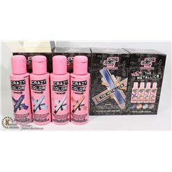 FOUR BOXES OF CRAZY COLOR THE METALLICS SEMI
