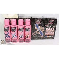 FOUR BOXES OF CRAZY COLOR THE METALLICS SEMI