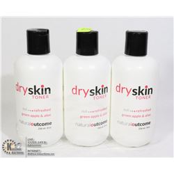 THREE BOTTLES OF DRY SKIN TONER