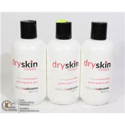 THREE BOTTLES OF DRY SKIN TONER