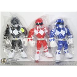 THREE POWER RANGER ACTION FIGURES