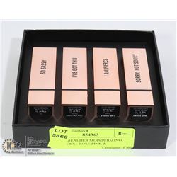 4 NEW REALHER MOISTURIZING LIPSTICKS - ROSE PINK &