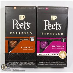 NEW PEET'S ESPRESSO DARK ROAST PACKS NESPRESSO