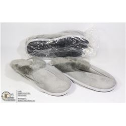 TWO PAIRS OF SIZE MEDIUM SLIPPERS