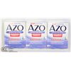 Image 1 : THREE BOXES OF AZO URINARY PAIN RELIEF