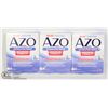 Image 1 : THREE BOXES OF AZO URINARY PAIN RELIEF