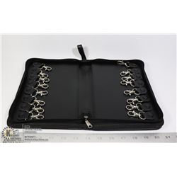 ZIP UP LEATHERETTE KEY BAG