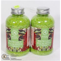 2 JARS OF BATH SALT EUCALYPTUS