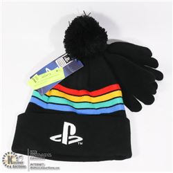 NEW PLAYSTATION KIDS TOQUE AND GLOVES SET