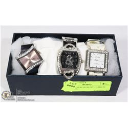 SET OF 3 NEW QUALITY FASHION WATCHES