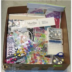 LARGE BOX OF ARTS & CRAFTS AND