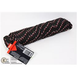 NEW 3/8" X 75' BRAIDED UTILITY ROPE