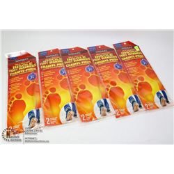 5 PACKS OF SELF HEATING INSOLE FOOT WARMERS