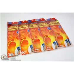 5 PACKS OF SELF HEATING INSOLE FOOT WARMERS