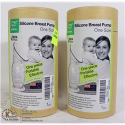 LOT OF TWO SILICONE BREAST PUMPS