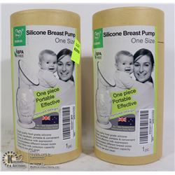 LOT OF TWO SILICONE BREAST PUMPS