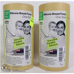 LOT OF TWO SILICONE BREAST PUMPS