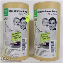 LOT OF TWO SILICONE BREAST PUMPS