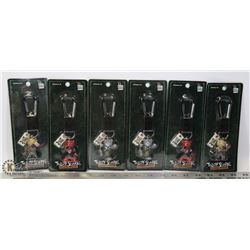 FLAT OF TEDDY SCARES KEY CHAINS