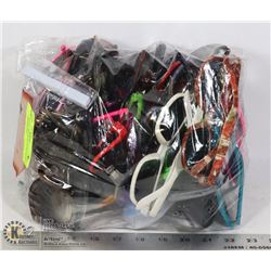 40 PAIRS OF ASSORTED SUNGLASSES AND FRAMES ALL