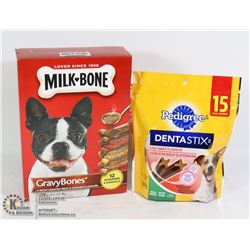 LOT OF NEW MILKBONE & PEDIGREE DOG TREATS