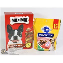 LOT OF NEW MILKBONE & PEDIGREE DOG TREATS