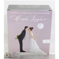 LEANING IN FOR A KISS COUPLE FIGURINE