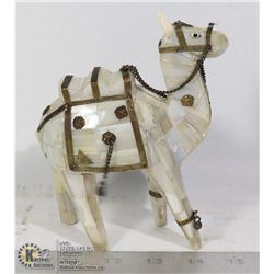 LLAMA MADE FROM MOTHER OF PEARL SHELL & BRASS