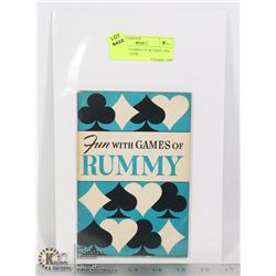 FUN WITH GAMES OF RUMMY 1950 VINTAGE BOOK