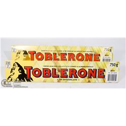 LOT OF TWO 750G OF TOBLERONE