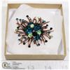 Image 1 : RHINESTONE FLOWER BURST BROOCH