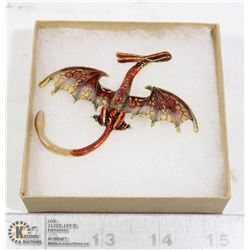 RED DRAGON BROOCH