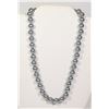 Image 1 : #13-GREY SEA SHELL PEARL NECKLACE 10mm/15"