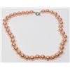 Image 1 : #16-ORANGE SEA SHELL PEARL NECKLACE 10mm/15"