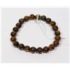 Image 1 : #172-NATURAL TIGER EYE BEAD BRACELET 8mm/7.5"