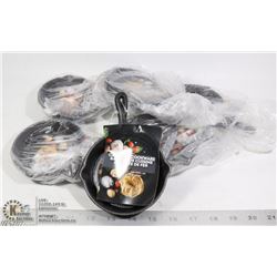 LOT OF 6 4" CAST IRON FRYING PANS