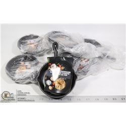 LOT OF 6 4" CAST IRON FRYING PANS