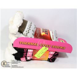 2PK LADIES COZY SLIPPER SOCKS