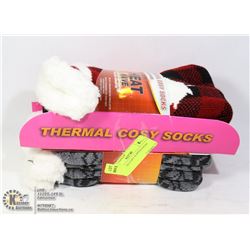 2PK LADIES COZY SLIPPER SOCKS