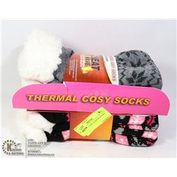 2PK LADIES COZY SLIPPER SOCKS
