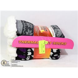 2PK LADIES COZY SLIPPER SOCKS