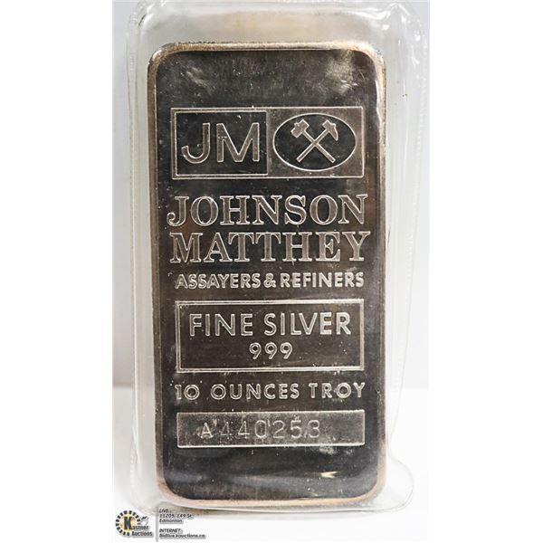 10 OZ SILVER BAR JOHNSON MATTHEY #44025